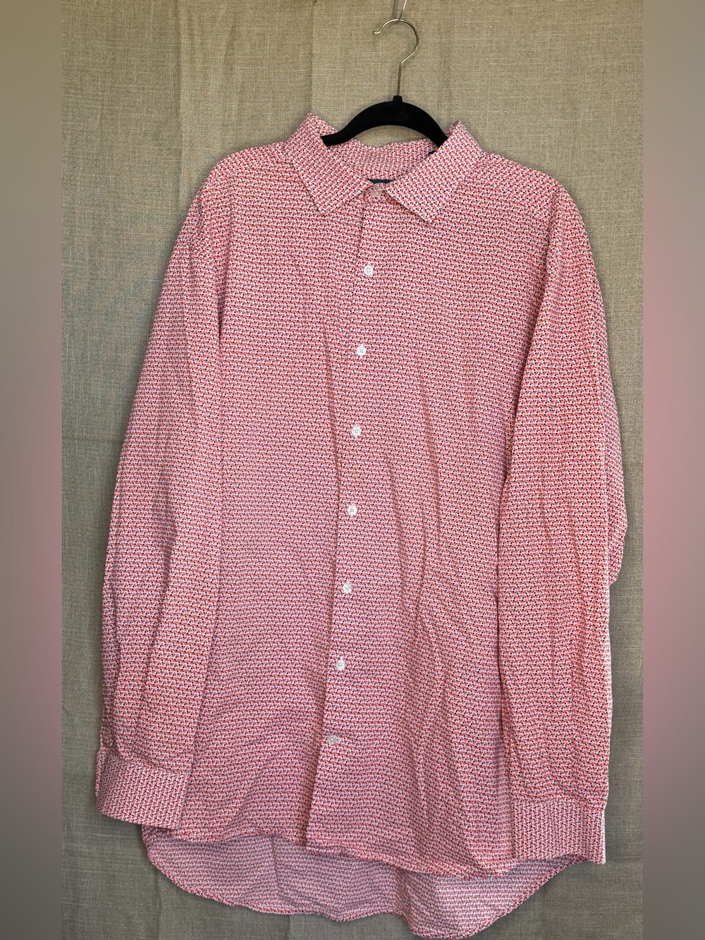 Perry Ellis 3XLT Geometric Print Button Down Shirt